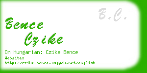 bence czike business card